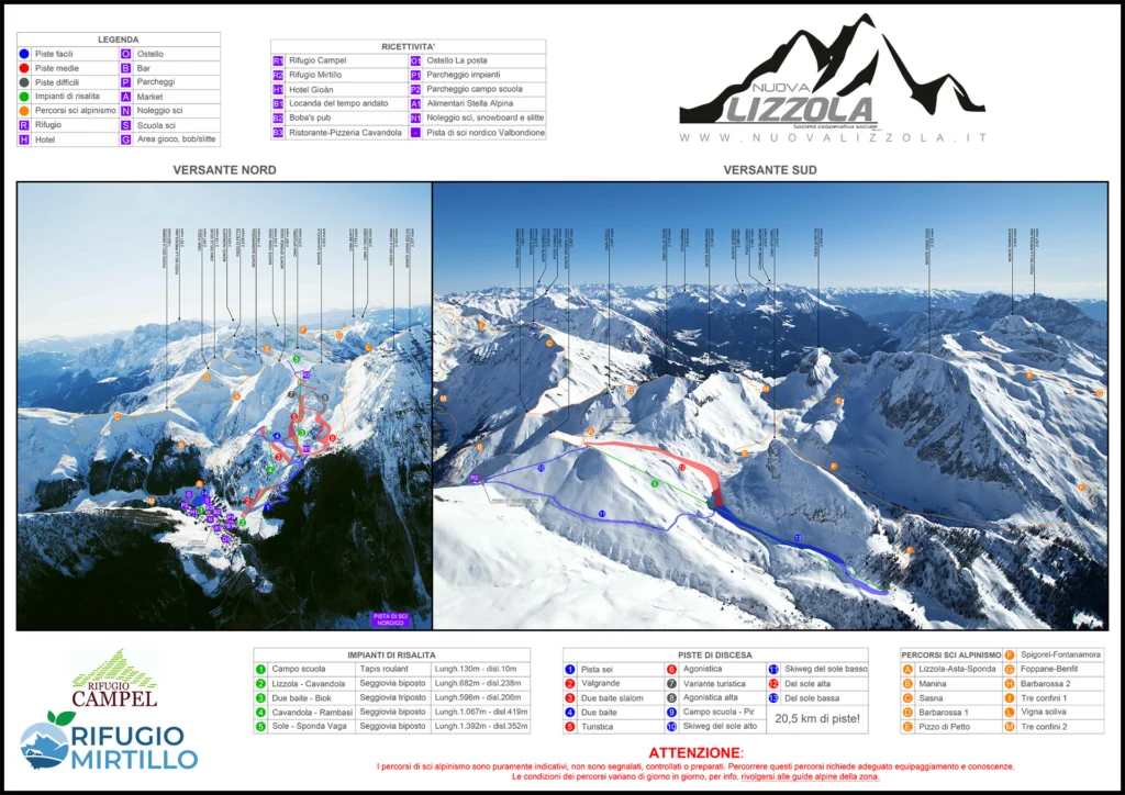 Cartina piste Lizzola – foto 1